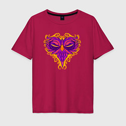 Футболка оверсайз мужская Violet owl, цвет: маджента