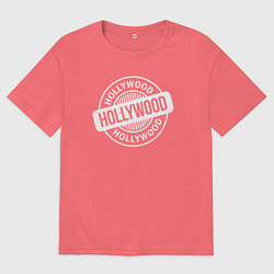 Футболка оверсайз мужская Hollywood, цвет: коралловый