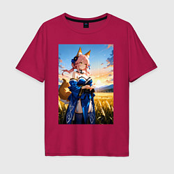 Футболка оверсайз мужская Tamamo no Mae Fate Grand Order, цвет: маджента