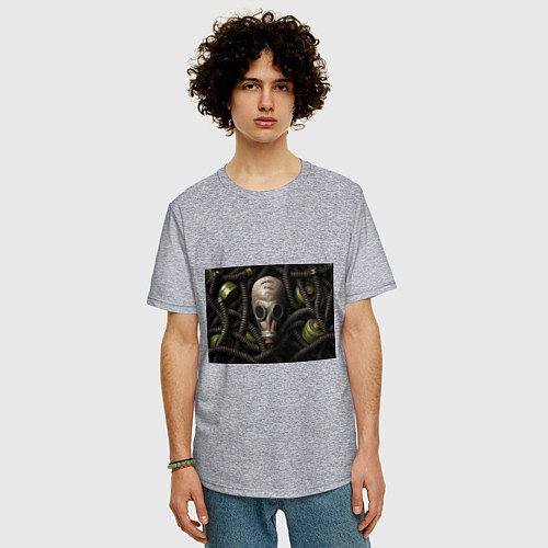 Мужская футболка оверсайз Авто рожденные в СССР / Меланж – фото 3