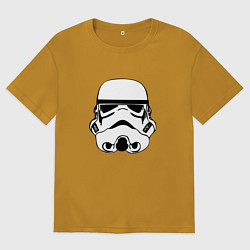 Футболка оверсайз мужская Мужской шлем имперского солдата - для пары, цвет: горчичный
