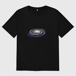 Футболка оверсайз мужская Галактика арт, цвет: черный