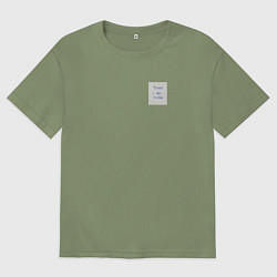 Футболка оверсайз мужская Today I did noting, цвет: авокадо