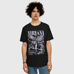 Футболка оверсайз мужская Nirvana grunge, цвет: черный — фото 2
