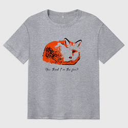 Футболка оверсайз мужская Это лиса, цвет: меланж