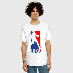 Футболка оверсайз мужская NBA Luka, цвет: белый — фото 2