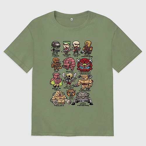 Мужская футболка оверсайз Doom demons / Авокадо – фото 1