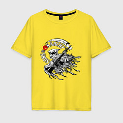 Футболка оверсайз мужская Logo Sons Of Anarchy, цвет: желтый