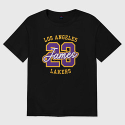 Футболка оверсайз мужская Lebron James Lakers, цвет: черный