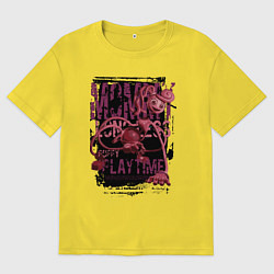 Футболка оверсайз мужская Мамочка длинные ноги из Poppy Playtime, цвет: желтый