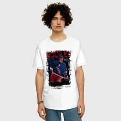 Футболка оверсайз мужская Лучший хоккеист Уэйн Гретски, цвет: белый — фото 2