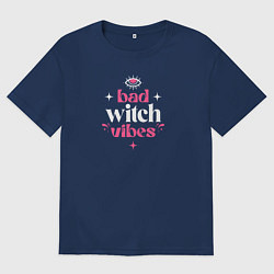 Футболка оверсайз мужская Bad witch vibes magic, цвет: тёмно-синий