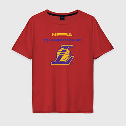 Футболка оверсайз мужская Lakers championship, цвет: красный