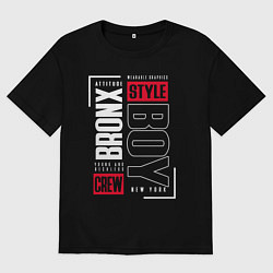 Футболка оверсайз мужская Bronx style, цвет: черный