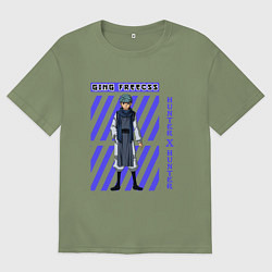 Футболка оверсайз мужская Хантер Гинг, цвет: авокадо