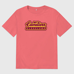 Футболка оверсайз мужская Cavaliers Cleveland, цвет: коралловый