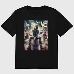 Футболка оверсайз мужская Rolling Stones - Mick Jagger, цвет: черный