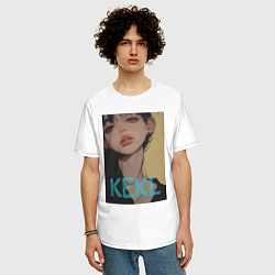 Футболка оверсайз мужская Mood girl kekl, цвет: белый — фото 2