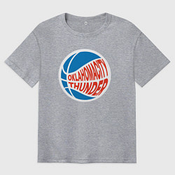 Футболка оверсайз мужская Oklahoma Thunder, цвет: меланж