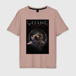 Футболка оверсайз мужская Quake champions Anarki, цвет: пыльно-розовый