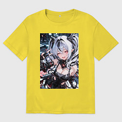 Футболка оверсайз мужская Jetavie Punishing Gray Raven, цвет: желтый