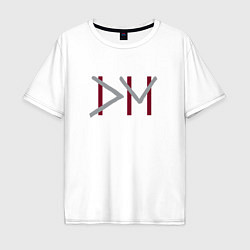 Футболка оверсайз мужская Depeche Mode - videos logo, цвет: белый
