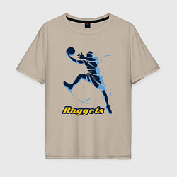 Футболка оверсайз мужская Nuggets baller, цвет: миндальный