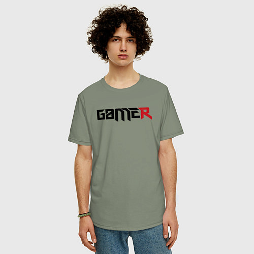 Мужская футболка оверсайз Gamer / Авокадо – фото 3