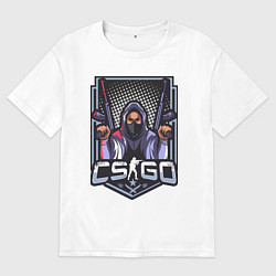 Футболка оверсайз мужская Counter-Strike плохой парень, цвет: белый