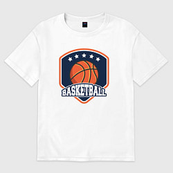 Футболка оверсайз мужская Stars basketball, цвет: белый