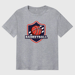 Футболка оверсайз мужская Basketball sport, цвет: меланж