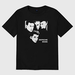 Футболка оверсайз мужская Depeche mode faces, цвет: черный