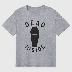 Футболка оверсайз мужская Мёртвец внутри, цвет: меланж