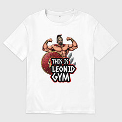 Футболка оверсайз мужская Leonid gym, цвет: белый