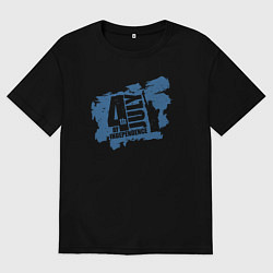 Футболка оверсайз мужская День независимости США, цвет: черный