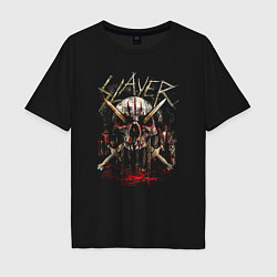 Футболка оверсайз мужская Slayer Skull Demon, цвет: черный