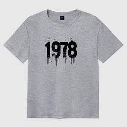 Футболка оверсайз мужская 1978 год в стиле граффити, цвет: меланж