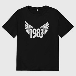Футболка оверсайз мужская Крылья 1983, цвет: черный