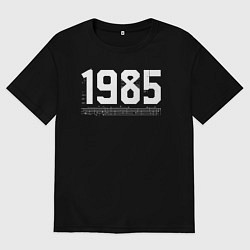 Футболка оверсайз мужская Музыкальный 1985, цвет: черный
