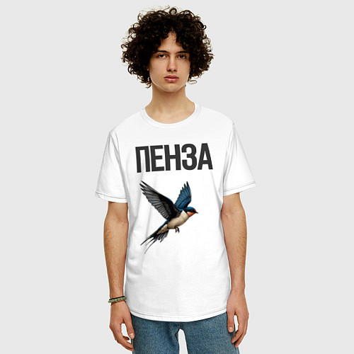 Мужская футболка оверсайз Пенза / Белый – фото 3
