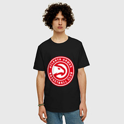 Футболка оверсайз мужская Атланта Хокс НБА, цвет: черный — фото 2