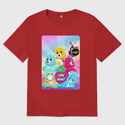 Футболка оверсайз мужская Коллекция заботливых мишек PK XD, цвет: красный