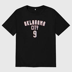 Футболка оверсайз мужская Oklahoma City 9, цвет: черный