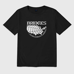 Футболка оверсайз мужская Bridges logo, цвет: черный