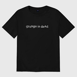 Футболка оверсайз мужская Нирвана гранж мертв, цвет: черный