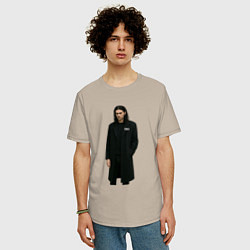 Футболка оверсайз мужская Задумчивый Bones, цвет: миндальный — фото 2