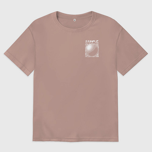 Мужская футболка оверсайз Sample toblerone tower / Пыльно-розовый – фото 1