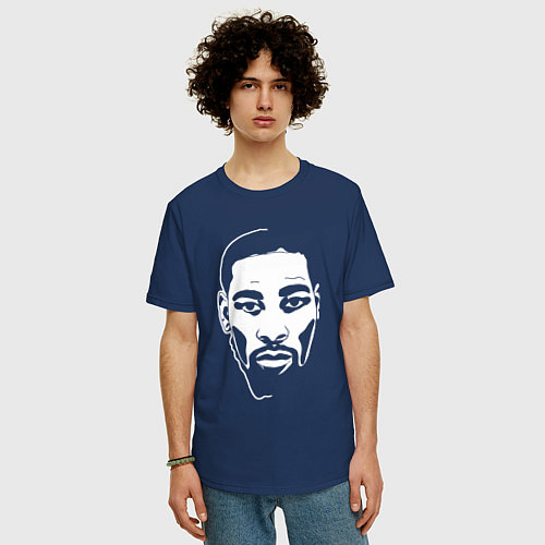 Мужская футболка оверсайз Kevin Durant / Тёмно-синий – фото 3