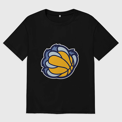 Мужская футболка оверсайз Memphis Grizzlies / Черный – фото 1