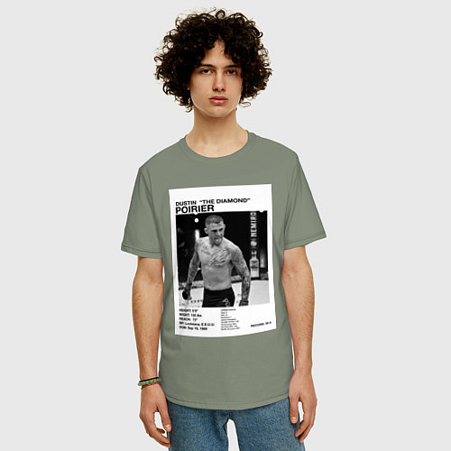 Мужская футболка оверсайз Дастин Порье плакат / Авокадо – фото 3